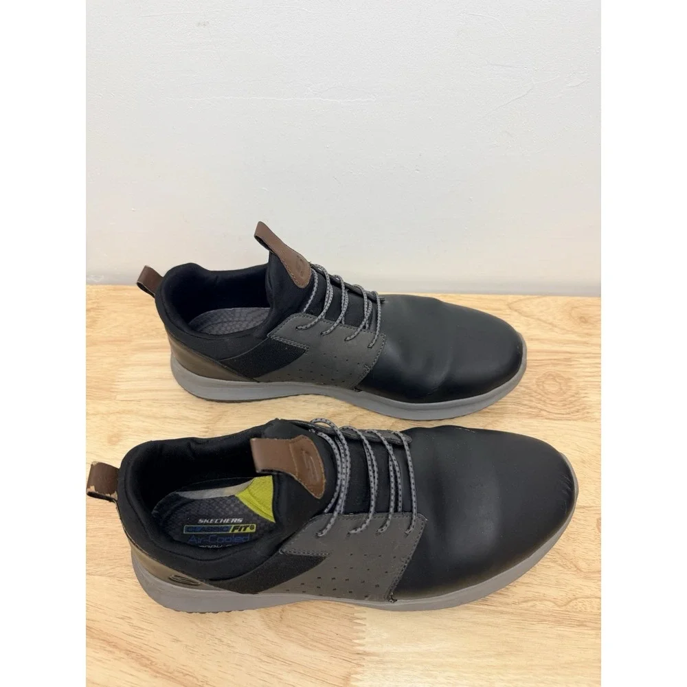 (H3) Mens Skechers Delson 3.0 Men's Casual Shoes Black Gray Color  US 12  #10